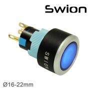 22mm LEDLİ Plastik Yaylı Buton 1NO/1NC 5P